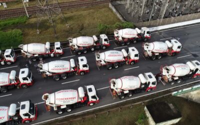 Concreto para obras do viaduto na Marginal Pinheiros